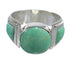 Turquoise Authentic Sterling Silver Ring Size 8-1/4 RX81049
